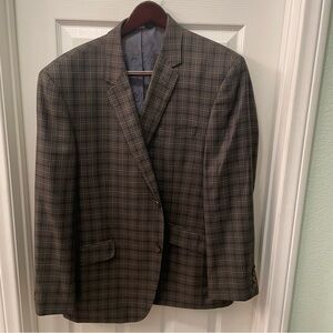 Haggar Men's Brown Plaid Blazer